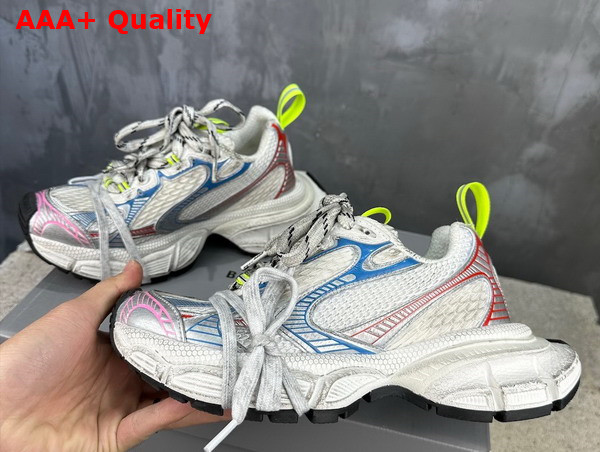 Balenciaga 3XL Sneaker in White Red and Blue Mesh and Polyurethane Replica