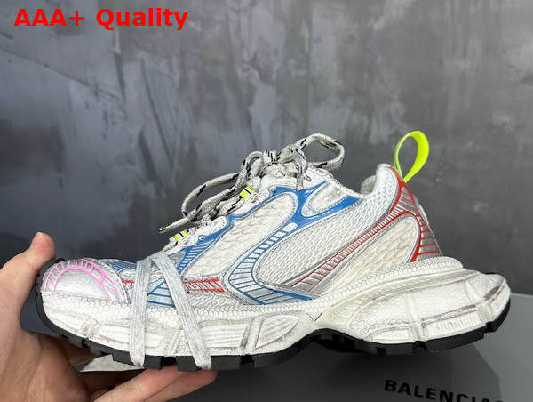 Balenciaga 3XL Sneaker in White Red and Blue Mesh and Polyurethane Replica