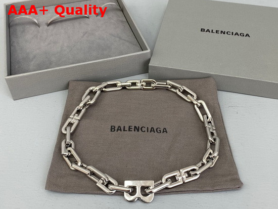 Balenciaga B Chain Necklace Silver Replica