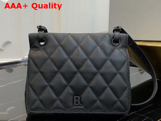 Balenciaga B Medium Shoulder Bag in Black Quilted Nappa Calfskin Replica