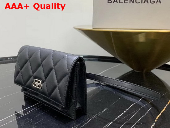 Balenciaga BB Belt Bag in Black Quilted Nappa Calfskin Replica