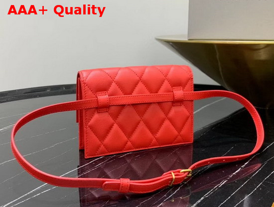 Balenciaga BB Belt Bag in Red Quilted Nappa Calfskin Replica