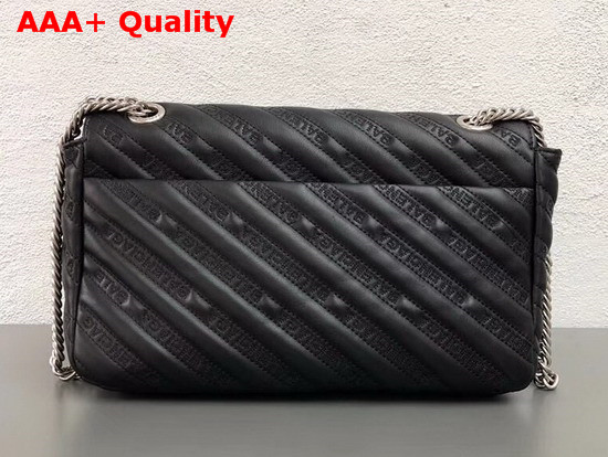 Balenciaga BB Round M Charms Black Replica