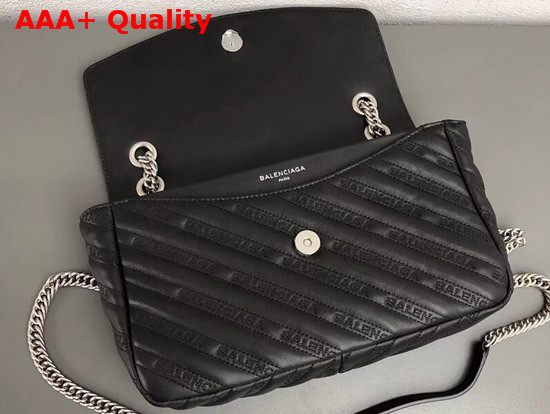 Balenciaga BB Round M Charms Black Replica