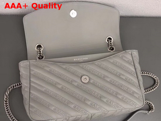 Balenciaga BB Round M Charms Grey Replica