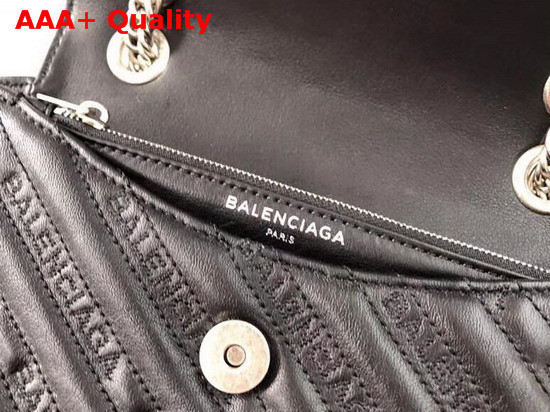 Balenciaga BB Round S Jacquard Logo Pattern Black Replica