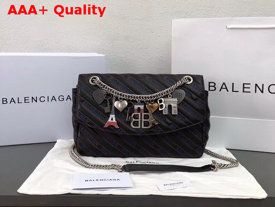 Balenciaga BB Shoulder Bag Black Replica