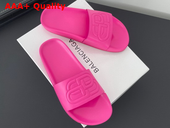 Balenciaga BB Slide Sandal in Pink Rubber Replica