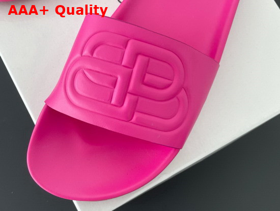 Balenciaga BB Slide Sandal in Pink Rubber Replica