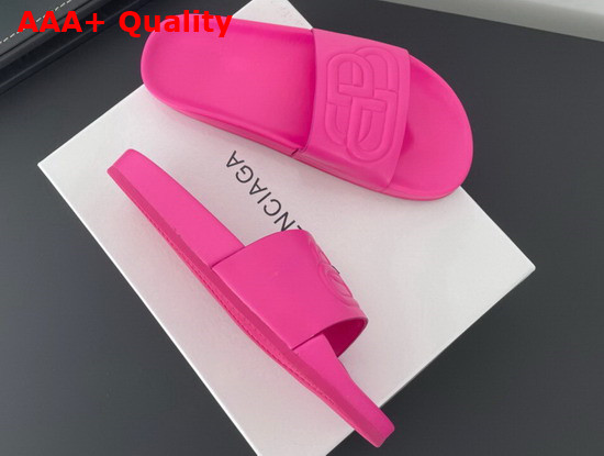 Balenciaga BB Slide Sandal in Pink Rubber Replica