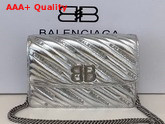 Balenciaga BB Wallet On Chain Metallic Effect Replica