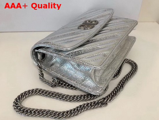 Balenciaga BB Wallet On Chain Metallic Effect Replica