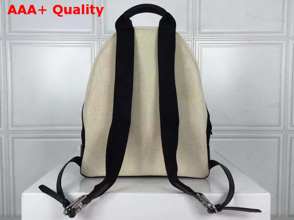 Balenciaga Backpack in Beige Cotton Canvas with Black Leather Trim Replica