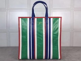 Balenciaga Bazar Shopper M Multicolored Arena Leather Stripes For Sale