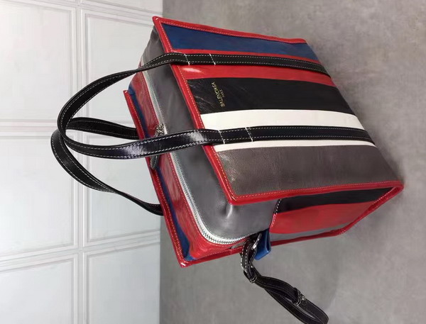 Balenciaga Bazar Shopper S Multicolored Stripes For Sale