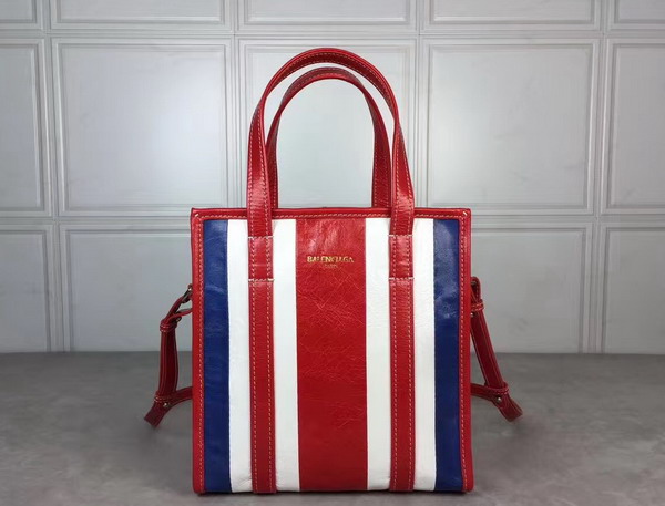 Balenciaga Bazar Shopper XS Multicolored Arena Leather Stripes For Sale