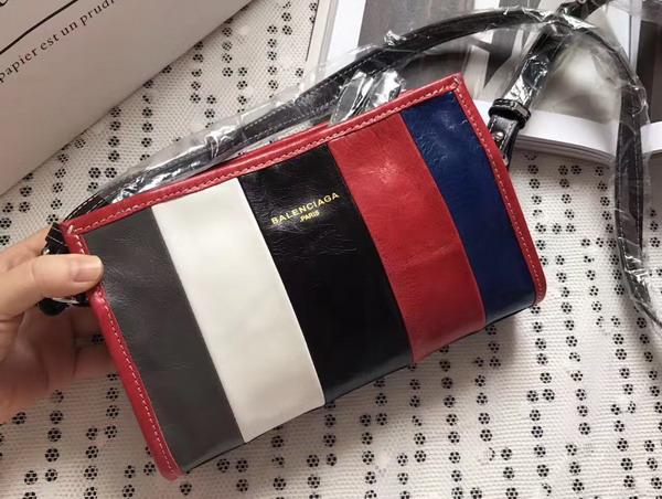 Balenciaga Bazar Strap Clutch Multicolour Arena Leather For Sale