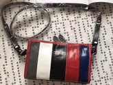 Balenciaga Bazar Strap Clutch Multicolour Arena Leather For Sale