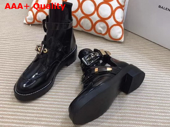 Balenciaga Ceinture Ankle Boots in Black Brushed Calfskin Replica