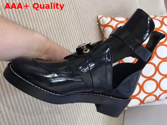 Balenciaga Ceinture Ankle Boots in Black Brushed Calfskin Replica