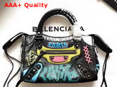 Balenciaga Classic Mini City Graffiti Black Multicolor Replica