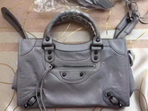 Balenciaga Classic Small City Handbag in Light Grey Soft Crafted Vintage Lambskin For Sale