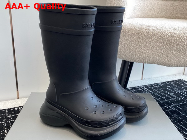 Balenciaga Crocstm Boot in Black Rubber Replica