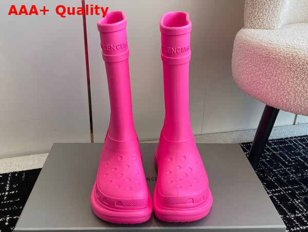 Balenciaga Crocstm Boot in Bright Pink Rubber Replica