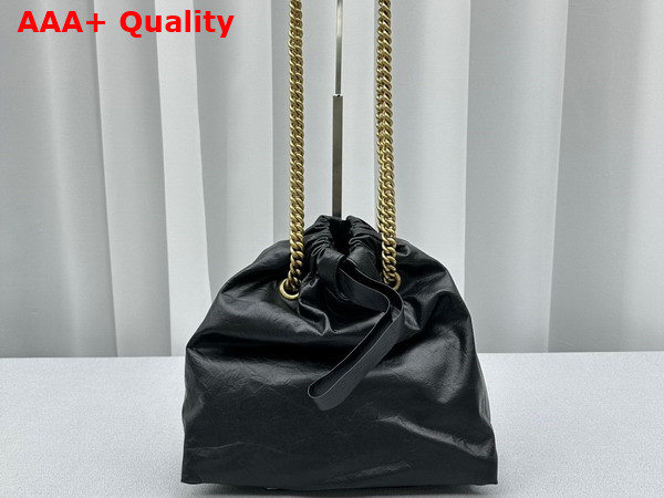 Balenciaga Crush Small Tote Bag in Black Crushed Calfskin Replica