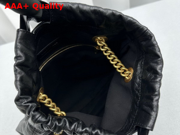 Balenciaga Crush Small Tote Bag in Black Crushed Calfskin Replica