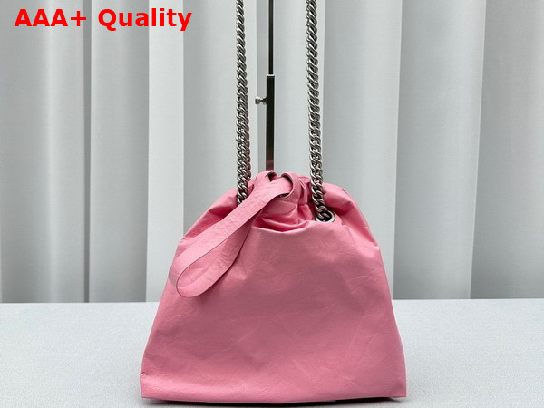 Balenciaga Crush Small Tote Bag in Pink Crushed Calfskin Replica