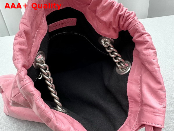 Balenciaga Crush Small Tote Bag in Pink Crushed Calfskin Replica