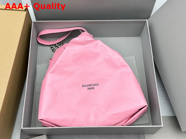 Balenciaga Crush Small Tote Bag in Pink Crushed Calfskin Replica