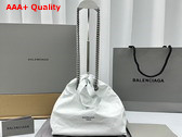 Balenciaga Crush Small Tote Bag in White Crushed Calfskin Replica