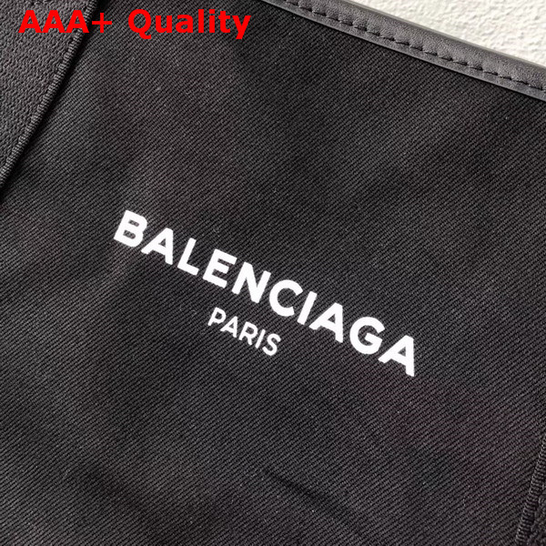 Balenciaga Denim Navy Cabas S in Black Replica