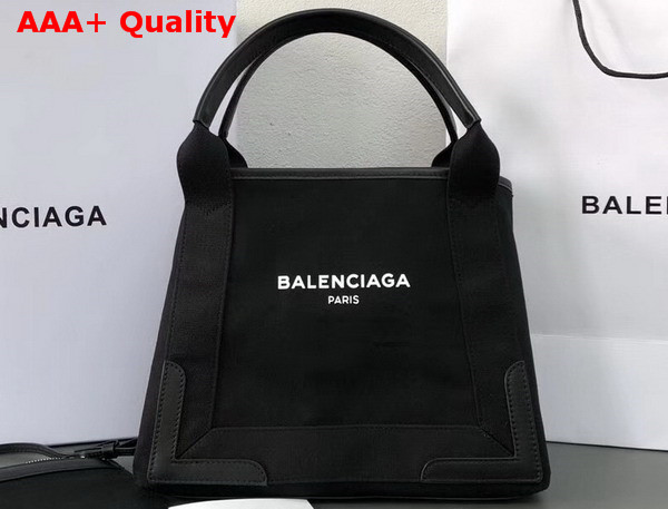 Balenciaga Denim Navy Cabas S in Black Replica