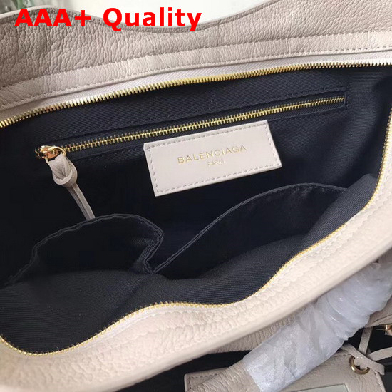 Balenciaga Edge City Bag in Light Grey Grained Goatskin Replica