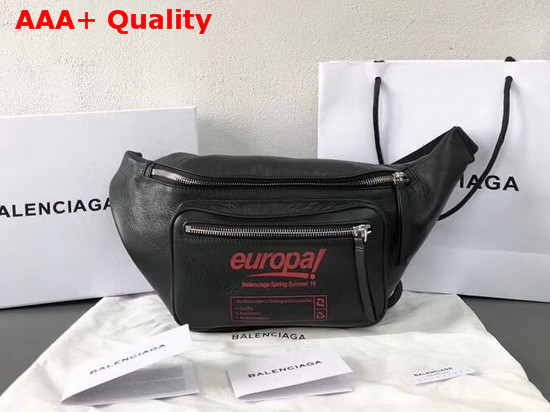 Balenciaga Europa Belt Pack in Black Calfskin Replica