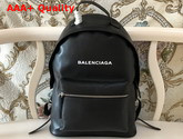 Balenciaga Everyday Backpack in Black Grained Calfskin Replica