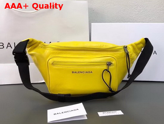 Balenciaga Everyday Belt Pack in Yellow Calfskin Replica