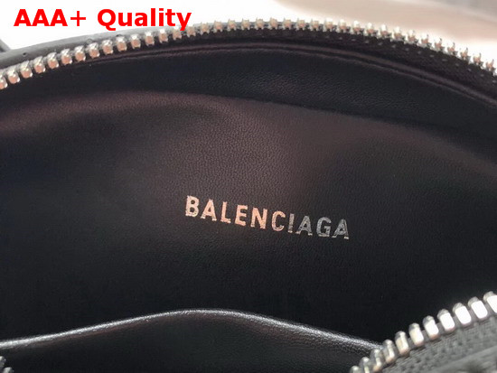 Balenciaga Everyday Camera Bag XS Allover Balenciaga Printe Black Soft Calfskin Replica