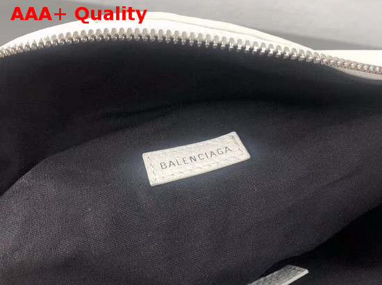 Balenciaga Everyday Logo Belt Pack White Soft Calfskin Belt Bag Replica