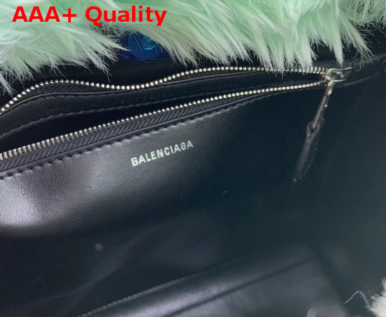 Balenciaga Everyday Tote XS Light Mint Fake Fur Replica