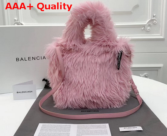 Balenciaga Everyday Tote XXS Pale Pink Fake Fur Replica