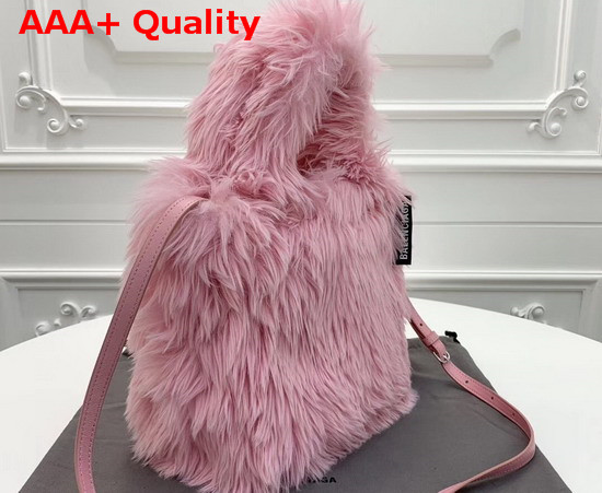 Balenciaga Everyday Tote XXS Pale Pink Fake Fur Replica