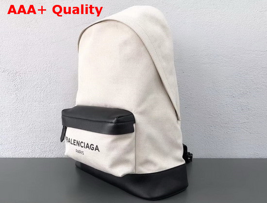 Balenciaga Navy Backpack Natural Cotton Canvas Replica