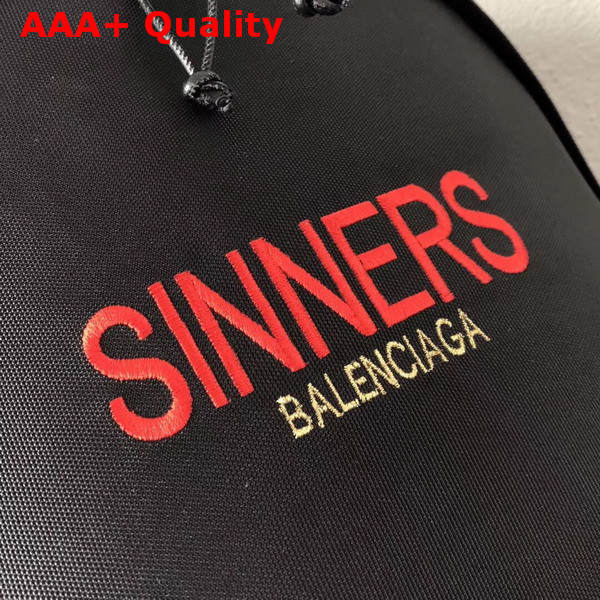 Balenciaga Explorer Backpack Nylon Backpack with Sinners Embroidered On The Front Replica