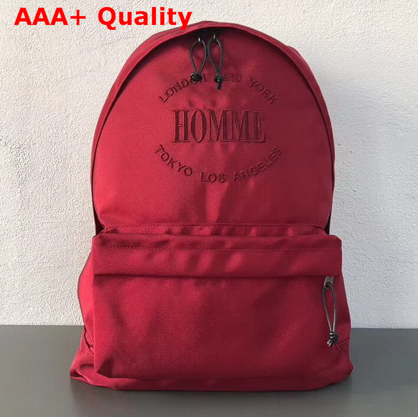 Balenciaga Explorer Backpack Red Nylon Backpack with Balenciaga Embroidered on The Front Replica