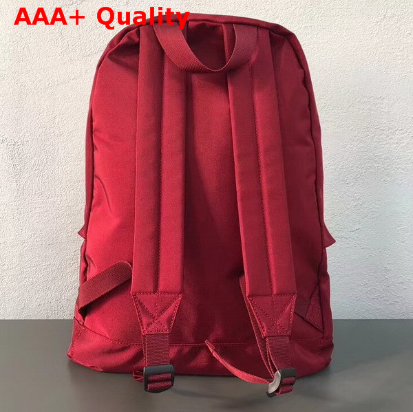 Balenciaga Explorer Backpack Red Nylon Backpack with Balenciaga Embroidered on The Front Replica