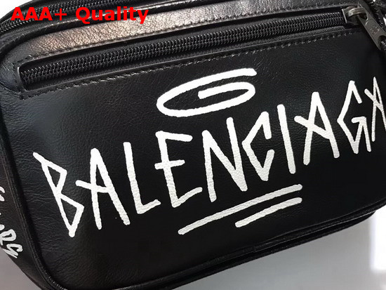 Balenciaga Explorer Beltpack Graffite Black and White Lambskin Belt Pack Replica